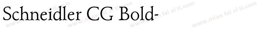Schneidler CG Bold字体转换